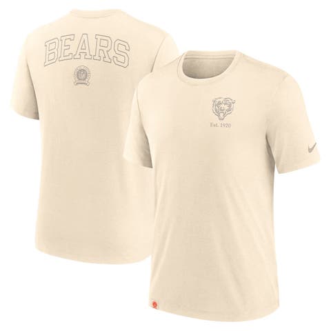 Men's Nike Cream Chicago Bears Glory Tri-Blend T-Shirt