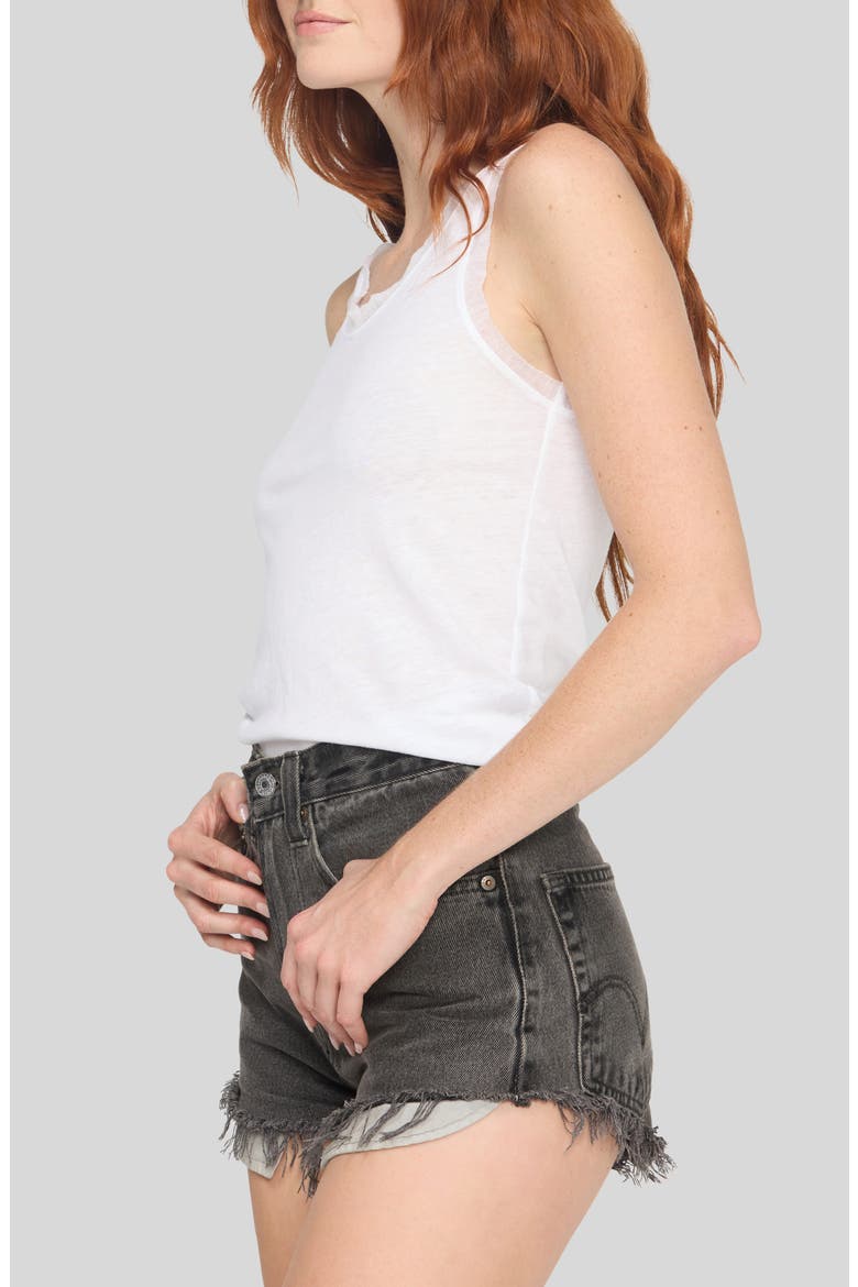Misty Mesh Trim Tank, Alternate, color, WHITE