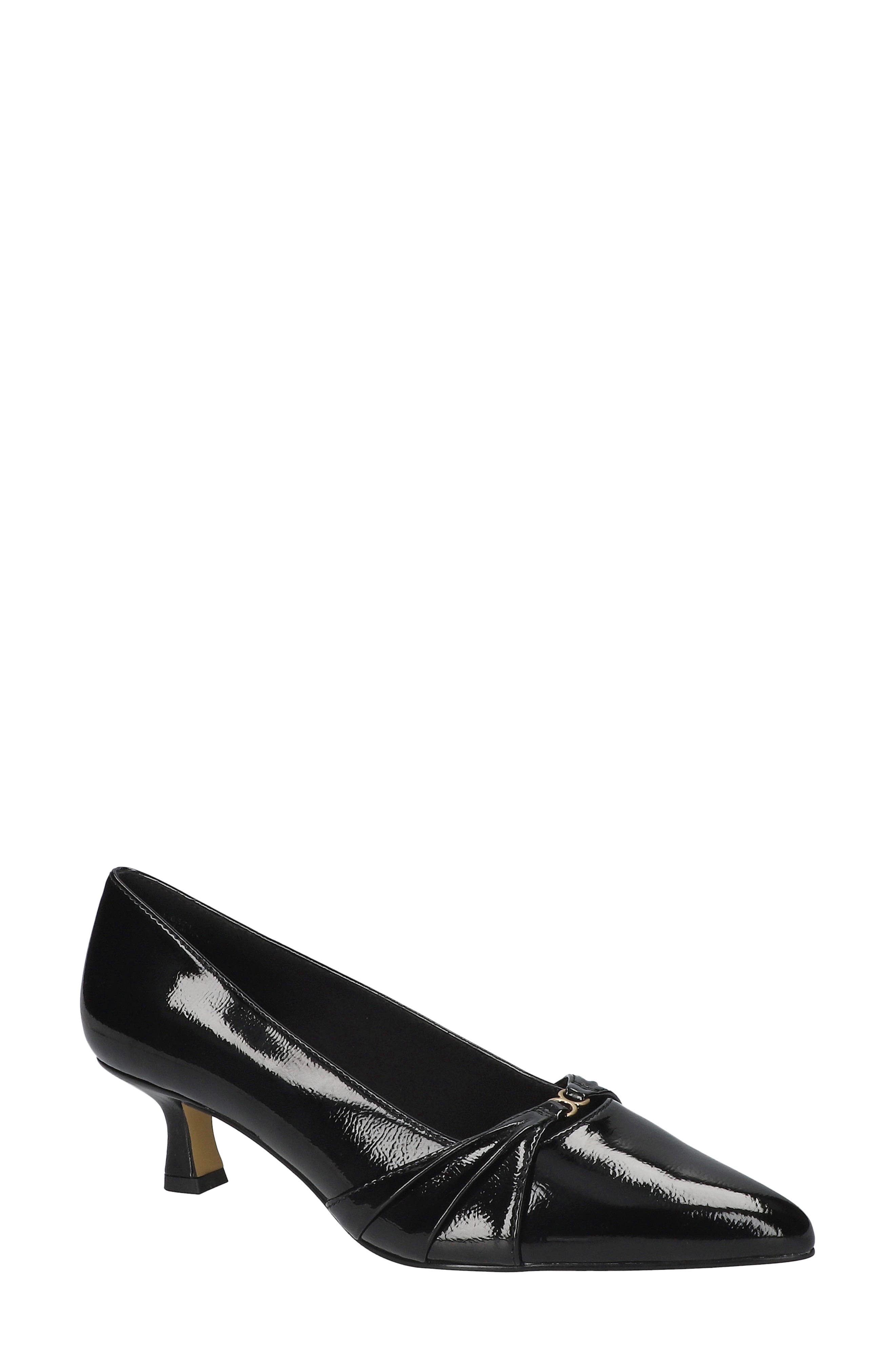Ziggy Pointed Toe Kitten Heel Pump, Main, color, BLACK PATENT