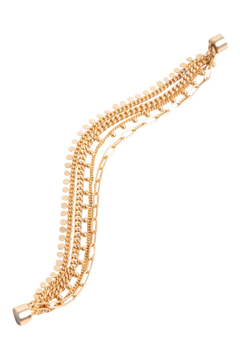 Mixed Chain Bracelet, Alternate, color, GOLD