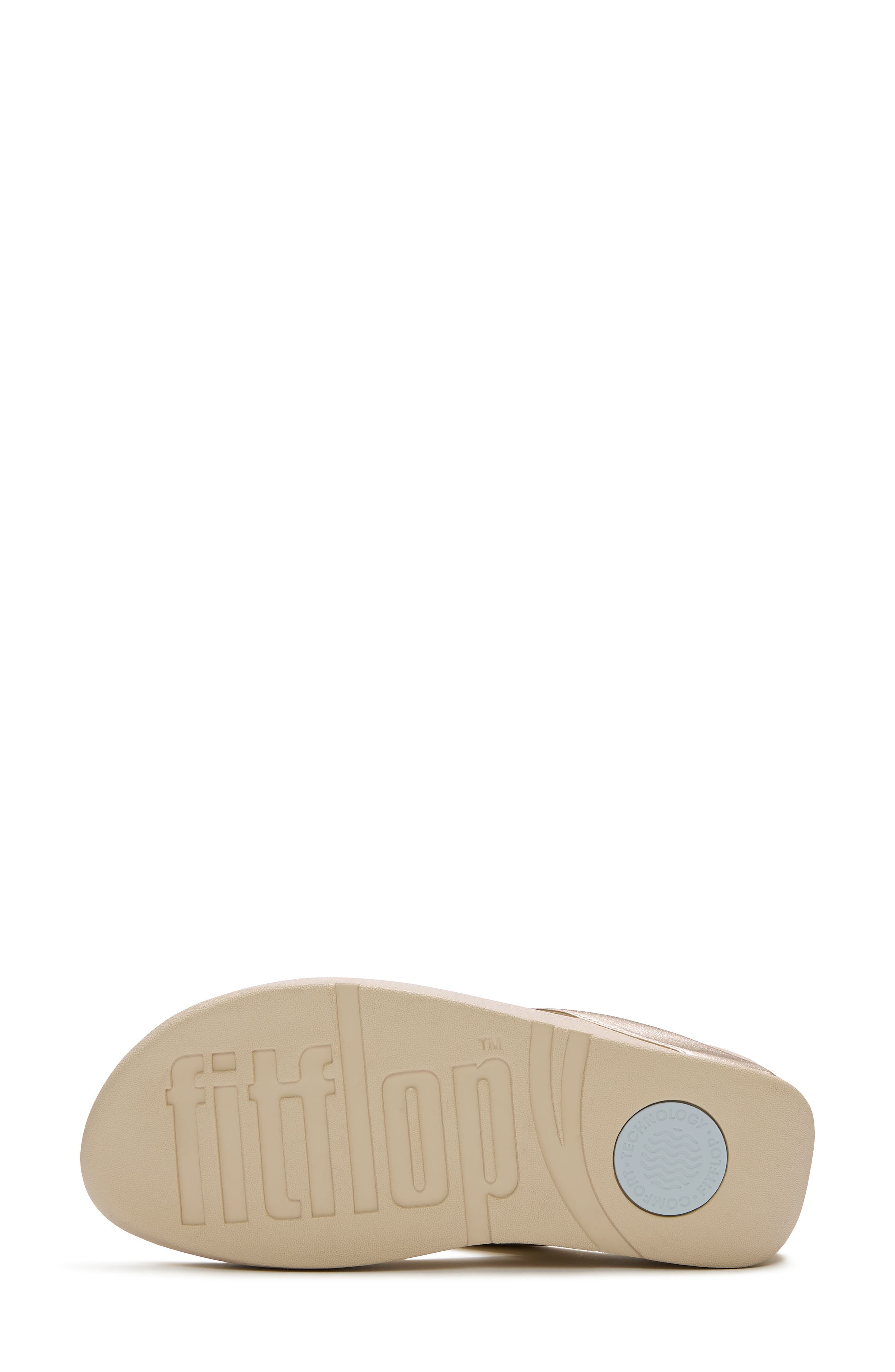Flowrise Embellished Wedge Flip Flop, Alternate, color, PLATINO