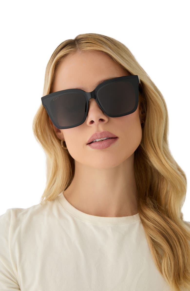 DIFF Meredith II 59mm Square Sunglasses, Alternate, color, Black / Grey
