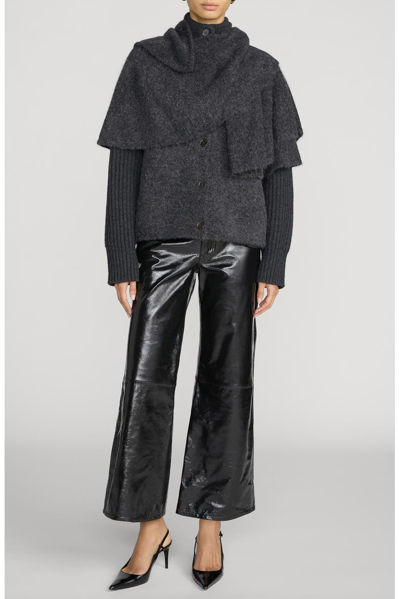 The Patent Leather Trousers, Alternate, color, BLACK