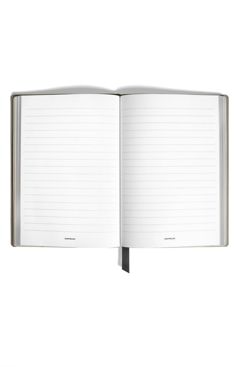 Montblanc Medium Lined Leather Notebook, Alternate, color, 