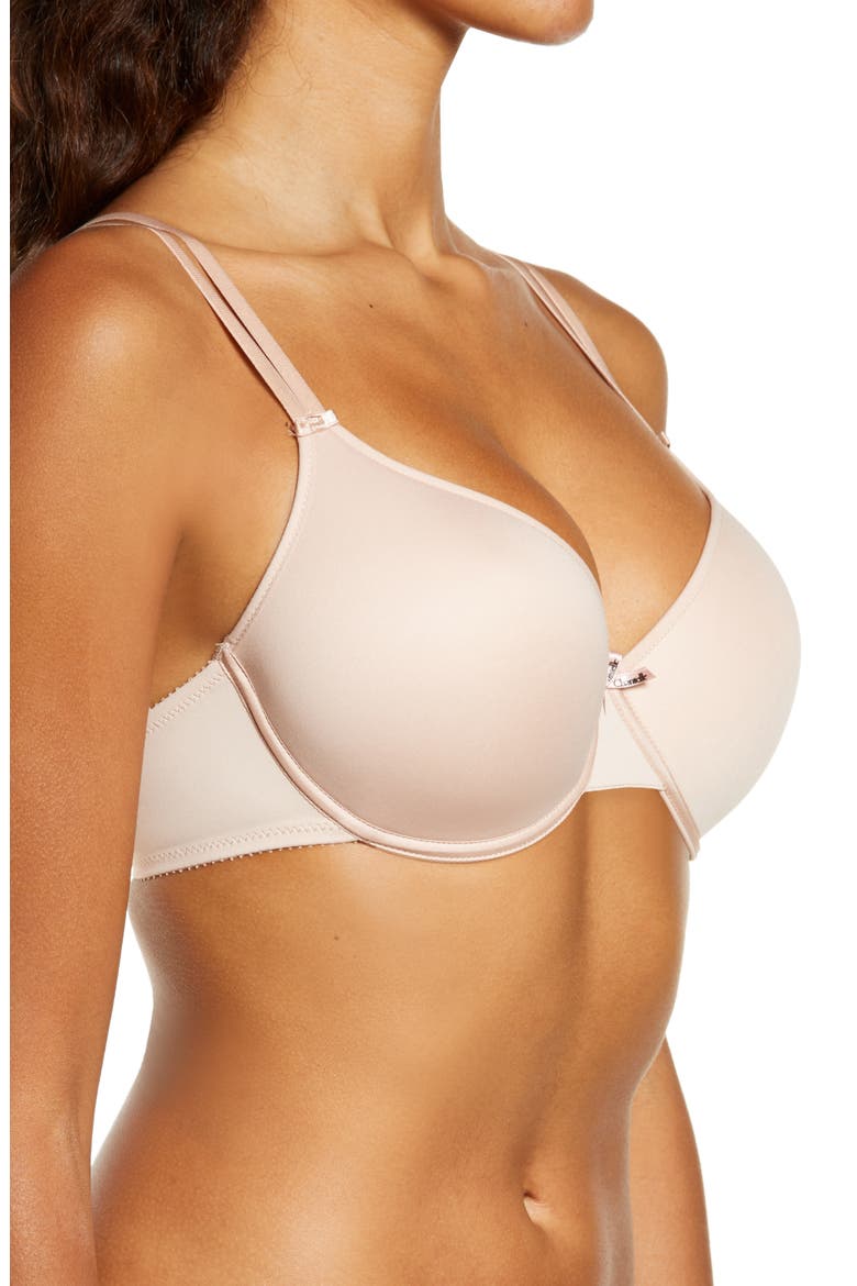 Basic Invisible Smooth Support T-Shirt Bra, Alternate, color, ROSE