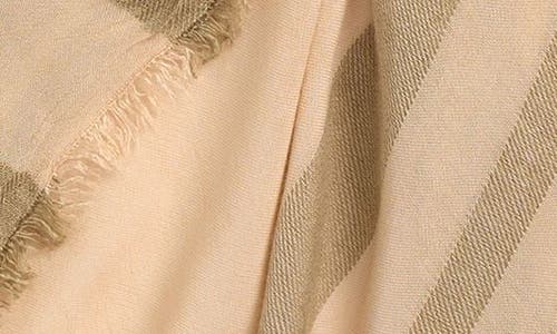 Nordstrom Sheer Stripe Pareo Wrap In Olive Covert