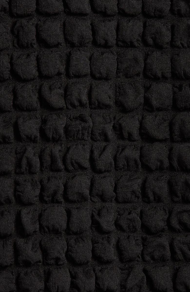 SUGARLIPS Texture Puff Sleeve Crop Top, Alternate, color, Black