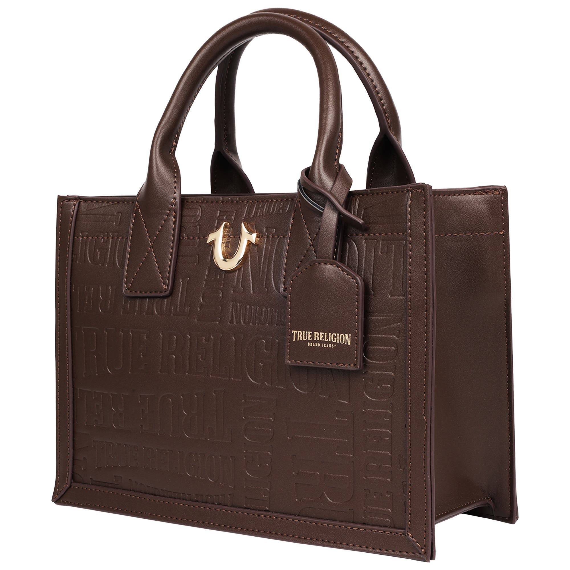 Mega Logo Modern Tote, Alternate, color, CHOCOLATE