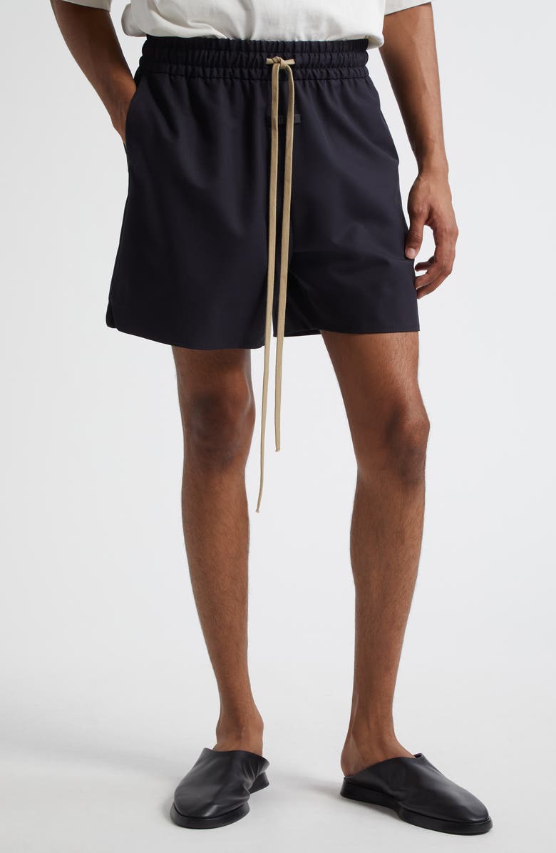 Fear of God Virgin Wool Shorts, Main, color, Navy
