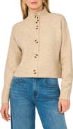 Vince Camuto Button Mock Neck Cardigan