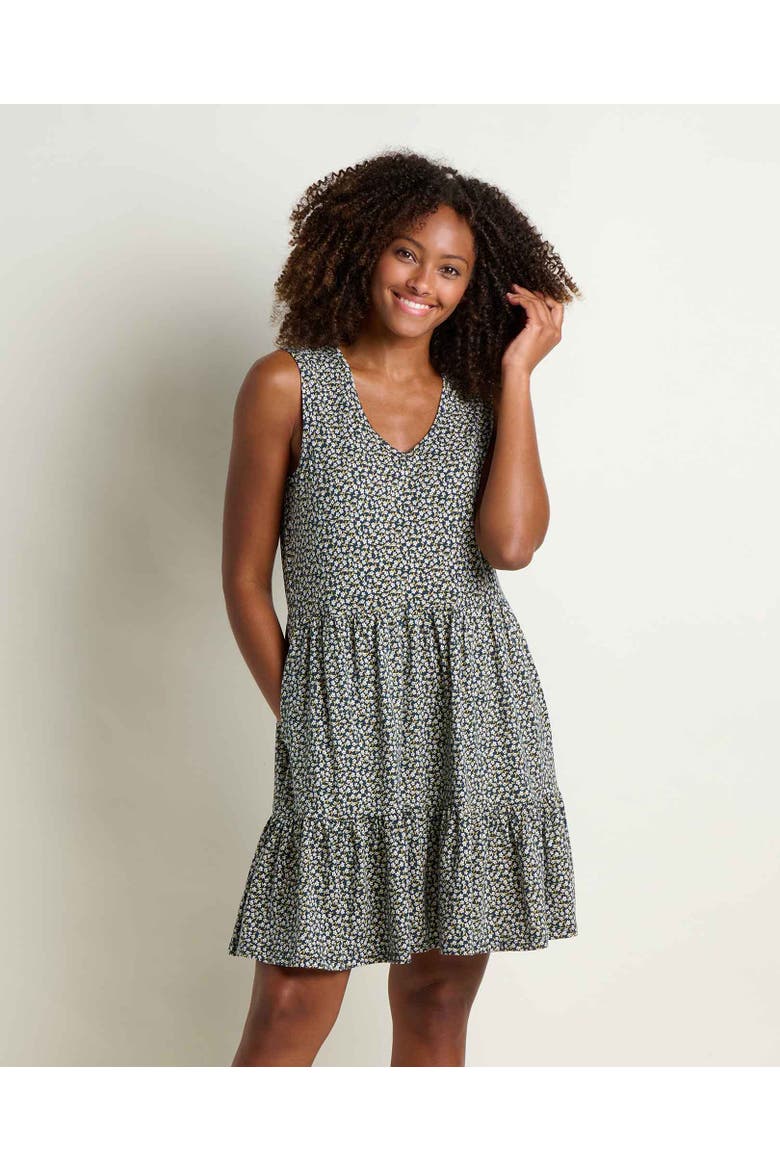 Marley Tiered Tank Dress, Main, color, Midnight Print