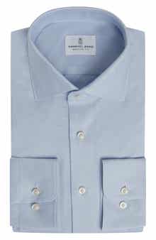 Emanuel Berg Modern Fit Microdot Stretch Cotton Knit Dress Shirt