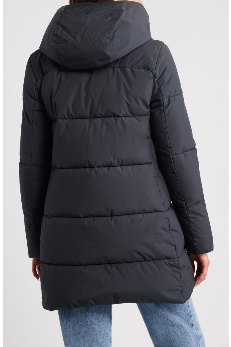 Bethany Waterproof Hooded Quilted Parka, Alternate, color, BLACK