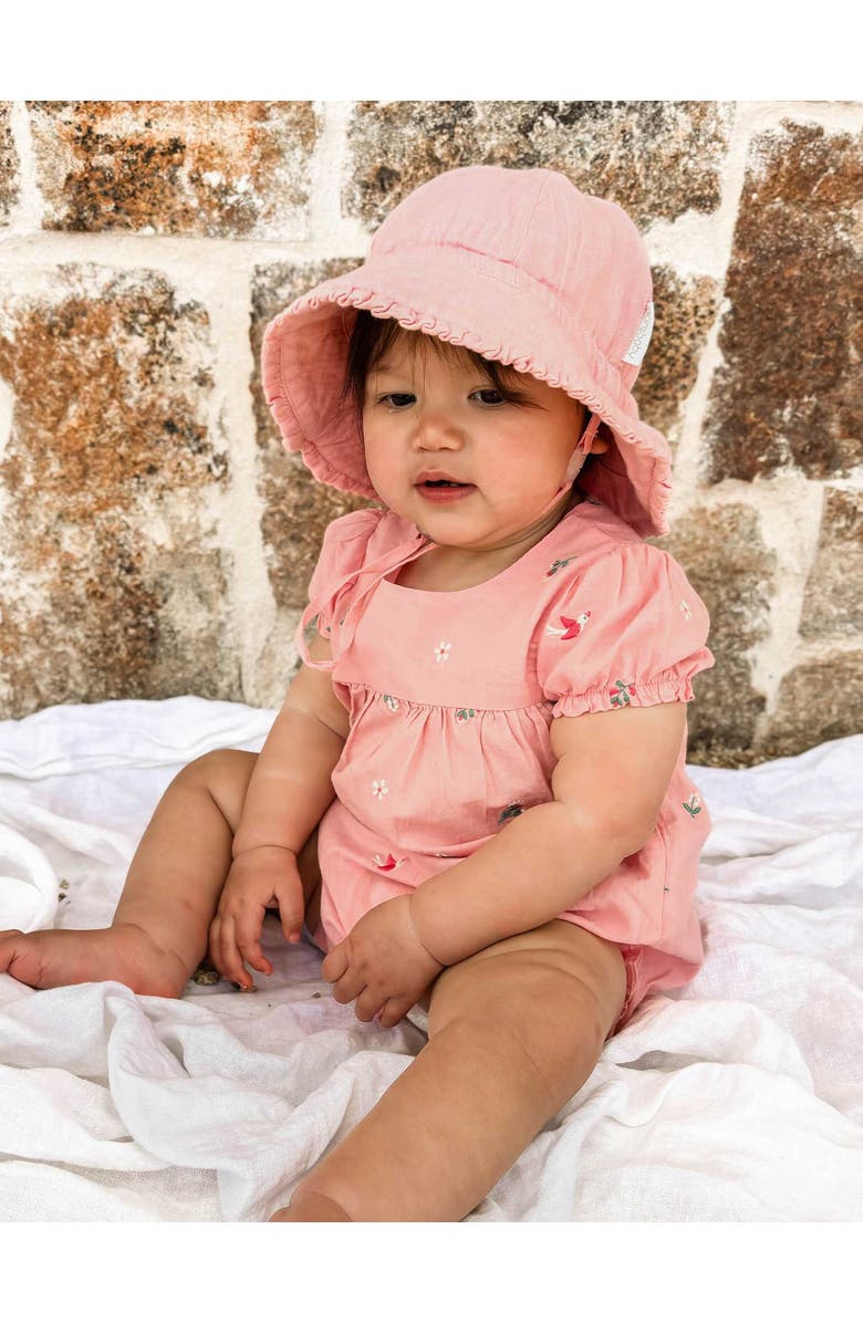 Purebaby Embroidered Floral Bodysuit, Alternate, color, Swallow Broderie