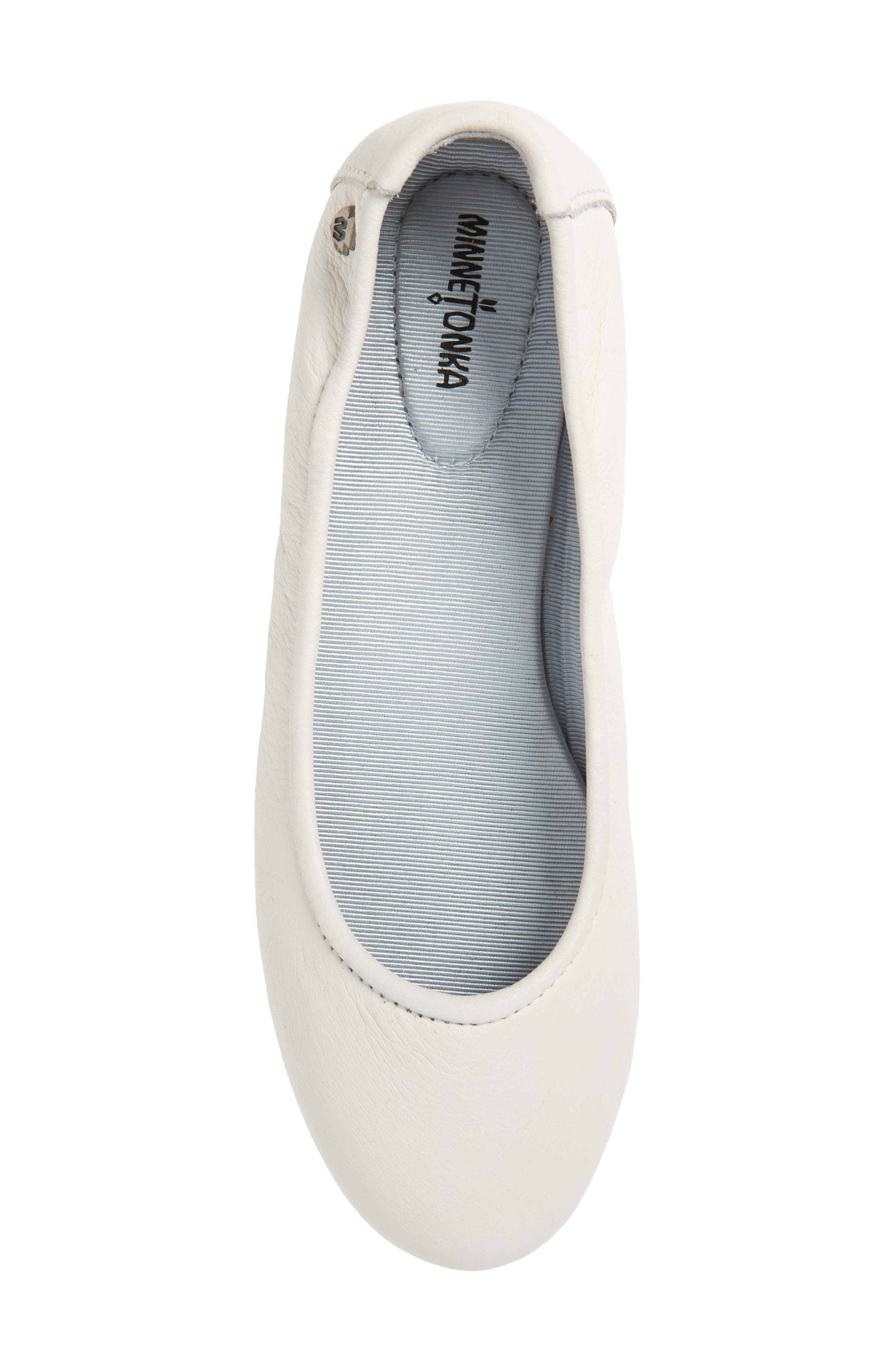 Anna Ballerina Flat, Alternate, color, WHITE