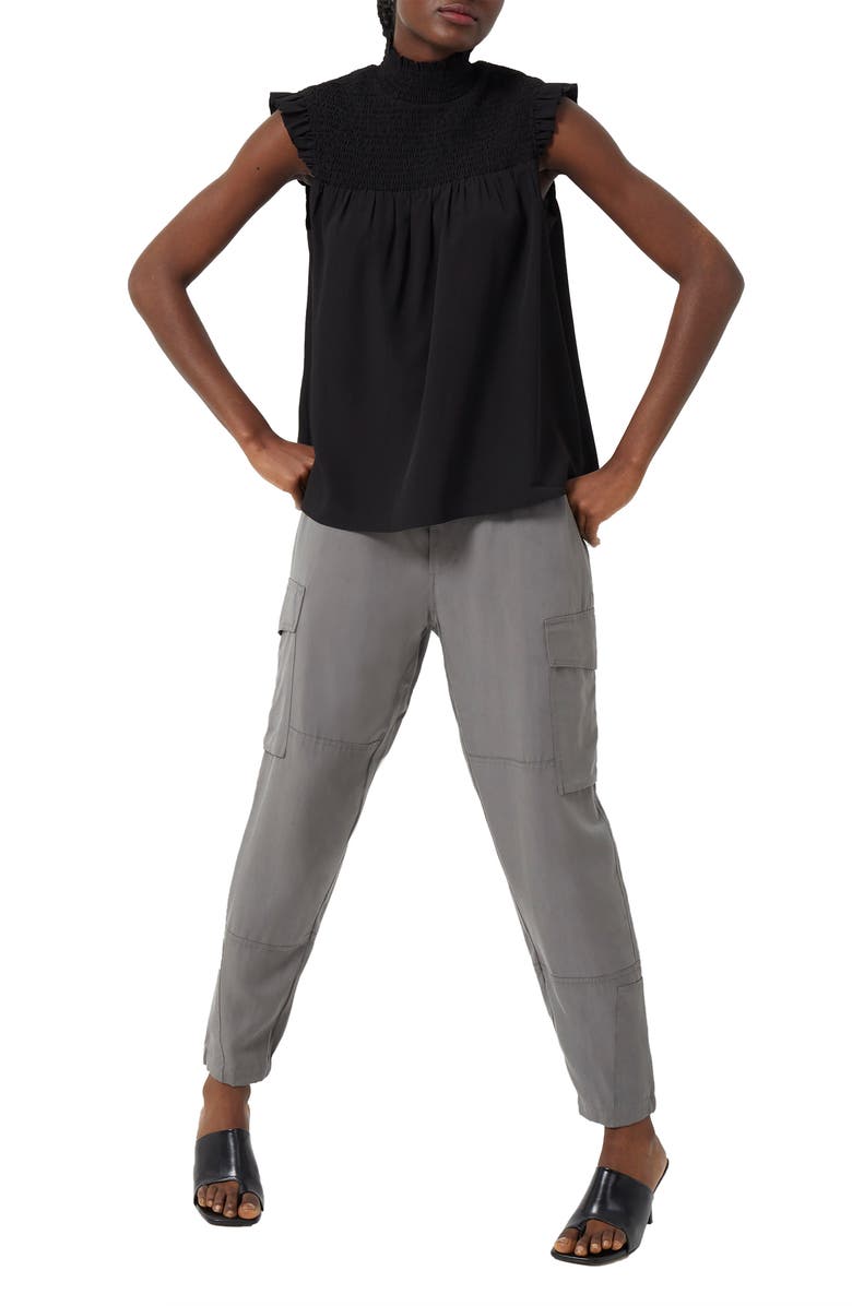 French Connection Boza Smocked Sleeveless Top, Alternate, color, 