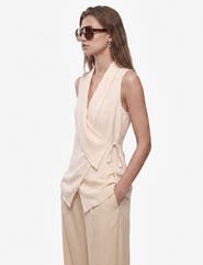 Koton Sleeveless V-Neck Wrap Long Vest