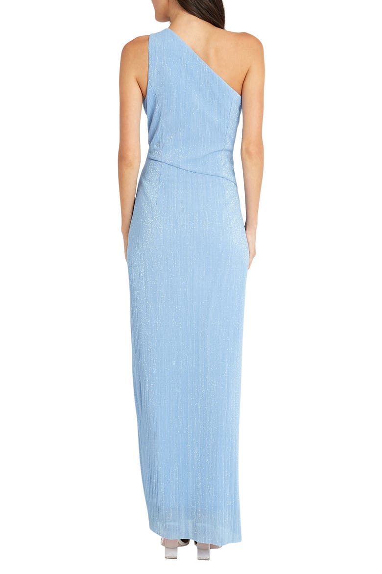 Metallic One-Shoulder Gown, Alternate, color, VIBRANT PERRY