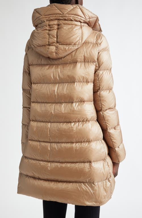 Moncler Suyen Quilted Down Parka In Metallic