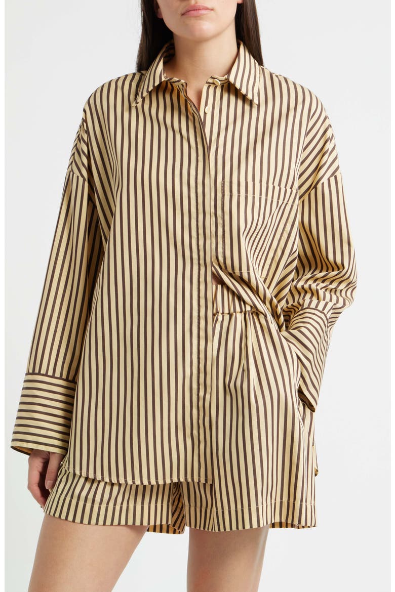 Clemente Striped Cotton Shirt, Alternate, color, CARMEN STRIPE-SAND CIDER