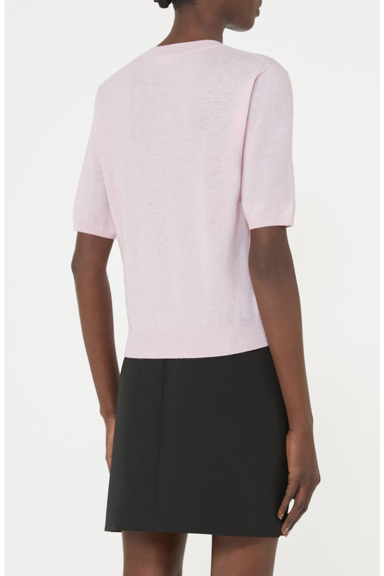 Crewneck Wool & Cashmere Sweater, Alternate, color, PINK