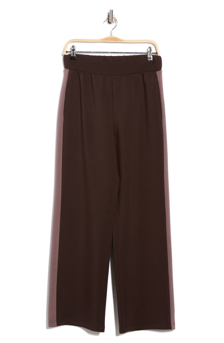 Z by Zella Whisper Knit Colorblock Pants, Alternate, color, Brown Mole- Grey Plum
