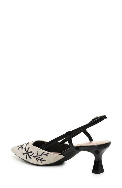 NICOLE MILLER NICOLE MILLER EMBROIDERED SLINGBACK PUMP 