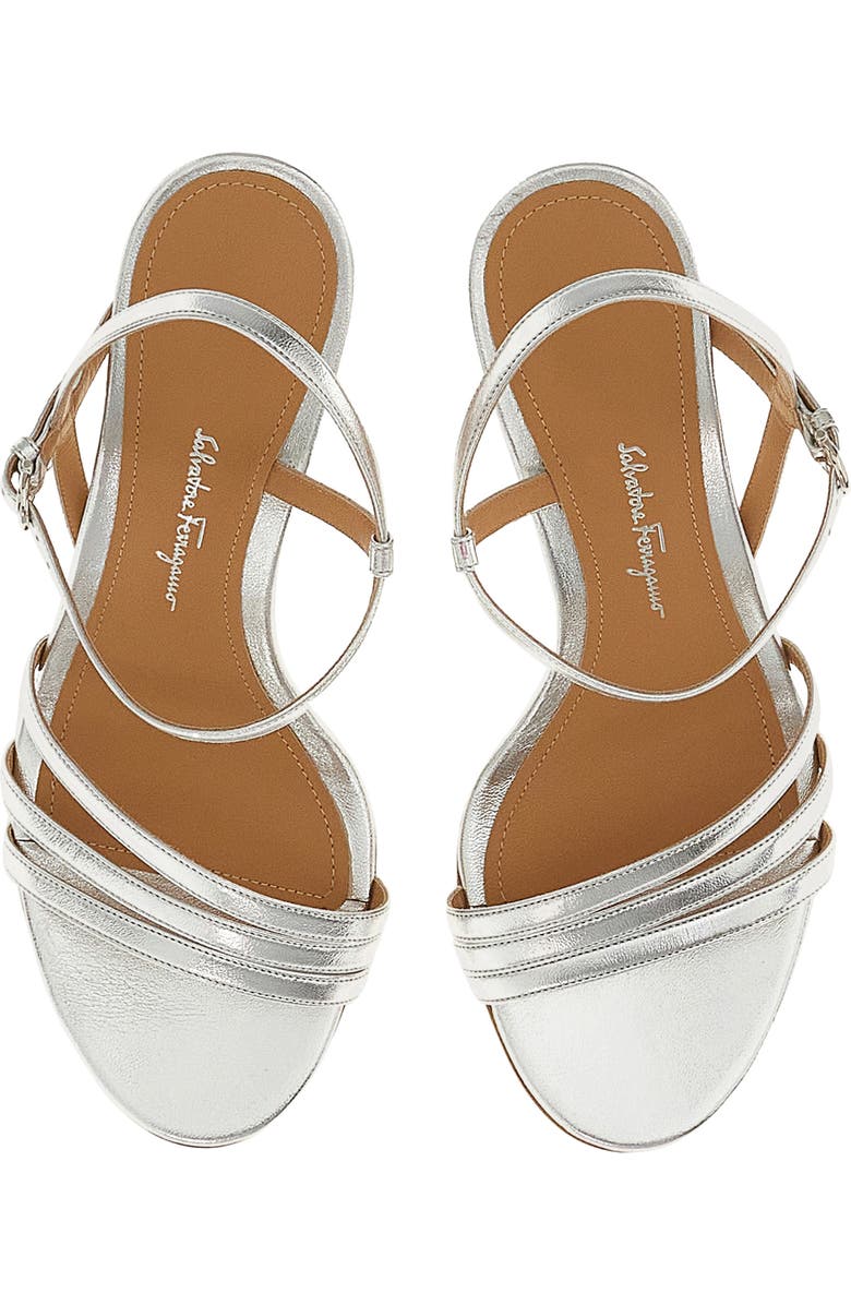 FERRAGAMO Idwige Sandal, Alternate, color, Silver