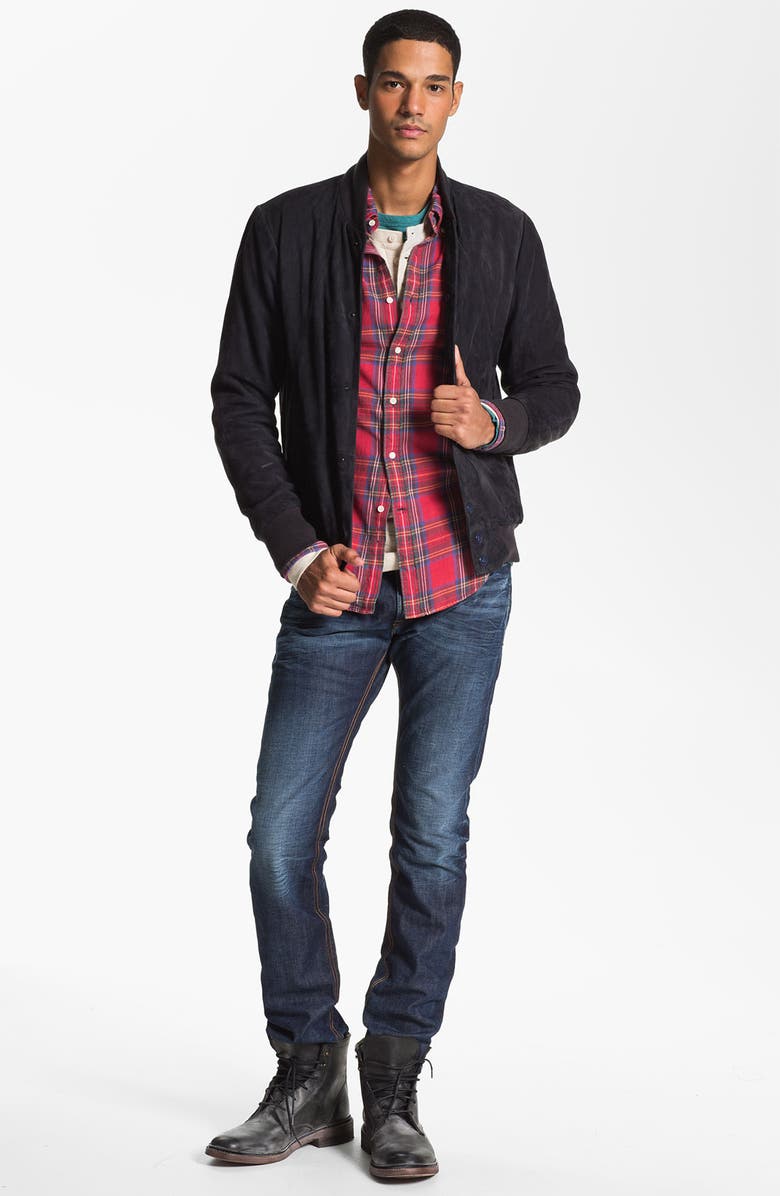 G-Star RAW 'Marc Newson' Suede Bomber Jacket, Alternate, color, 