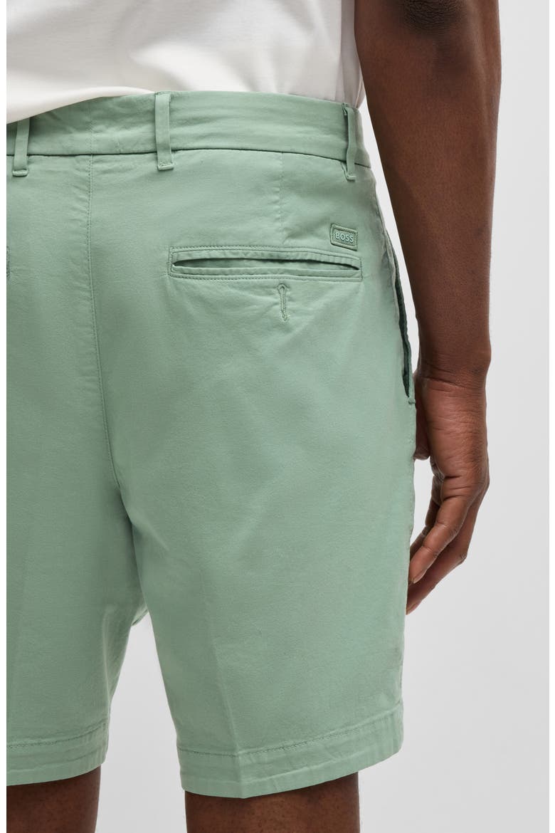 Slice Stretch Cotton Shorts, Alternate, color, OPEN GREEN