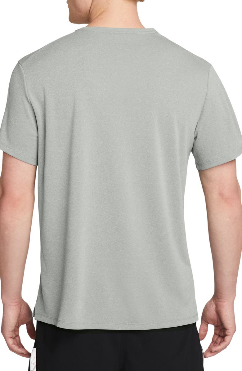 Nike Dri-FIT UV Miler Short Sleeve Running Top, Alternate, color, Grey Fog/ Particle Grey