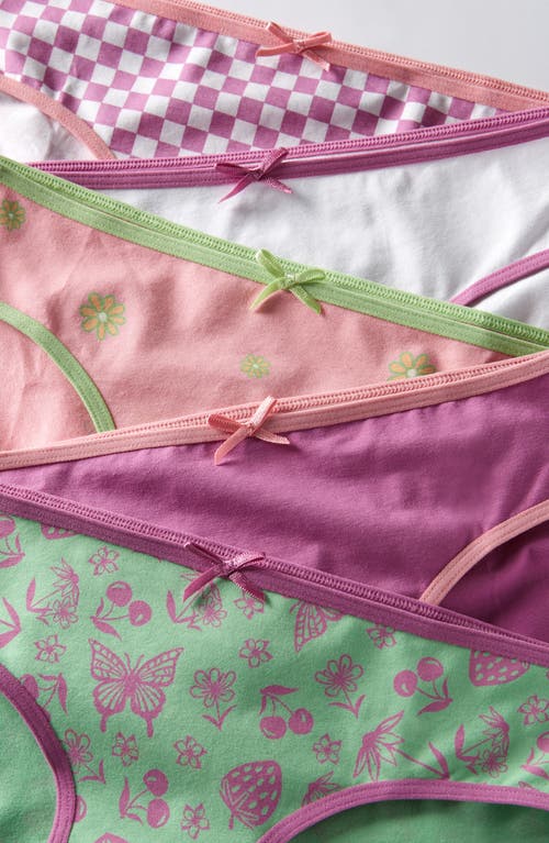 Nordstrom Kids' Assorted 5-pack Hipster Briefs In Cool Spring Pack