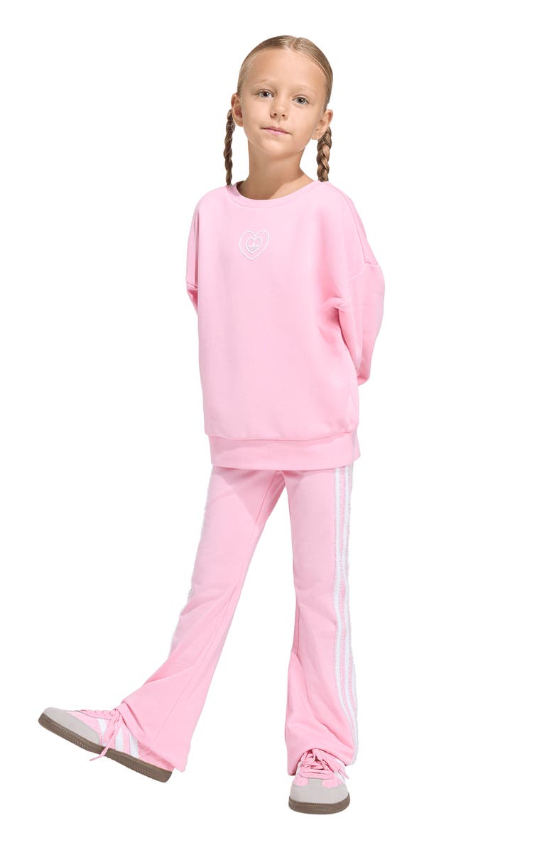 adidas x Disney Alice in Wonderland Kids
Crewneck Sweatshirt
Flare Leggings Set, Alternate, color, Light Pink