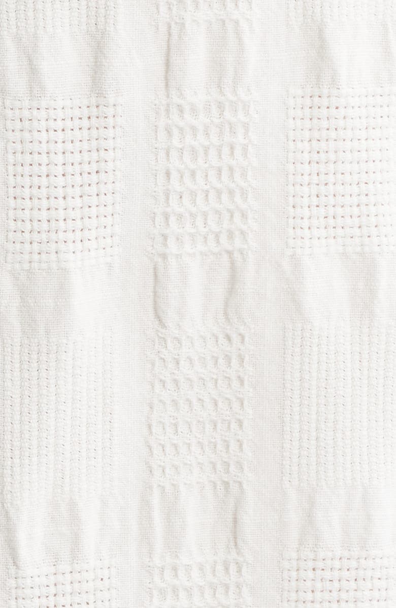 Wax London Didicot Geo Jacquard Cotton Camp Shirt, Alternate, color, Ecru