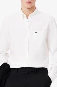 Lacoste Regular Fit Oxford Button-Down Shirt