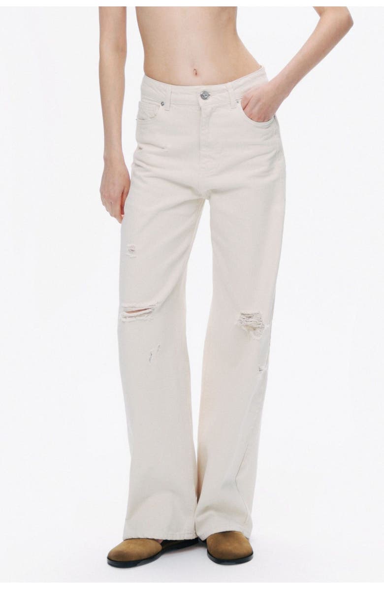Nocturne Stone Detailed Wide Leg Jeans, Main, color, 