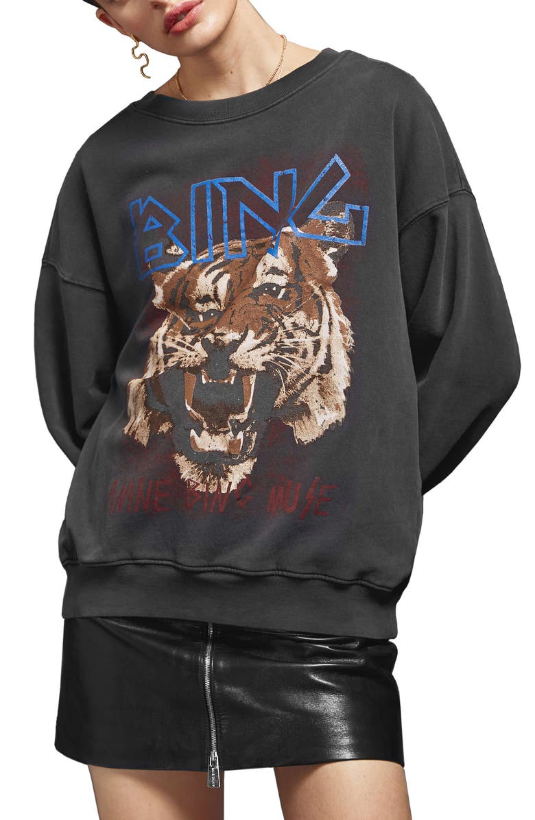 ANINE BING Tiger Sweatshirt, Main, color, 