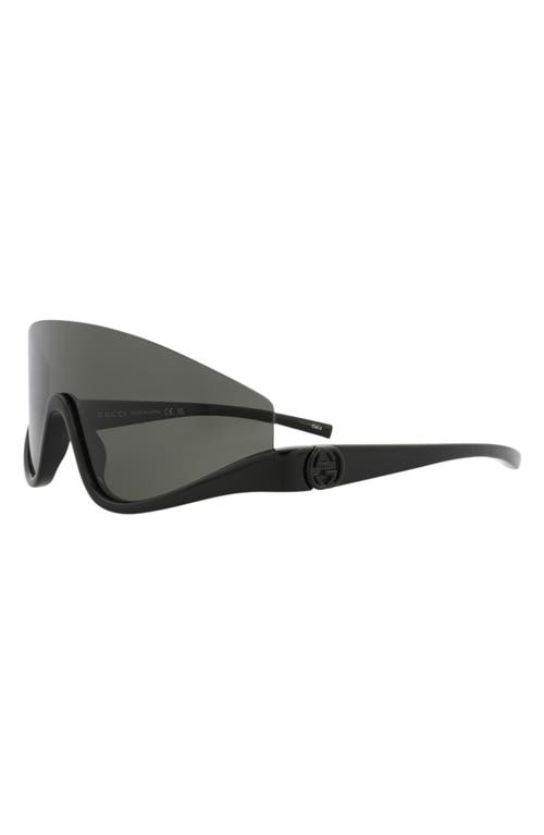 Gucci 99mm Shield Sunglasses In Black