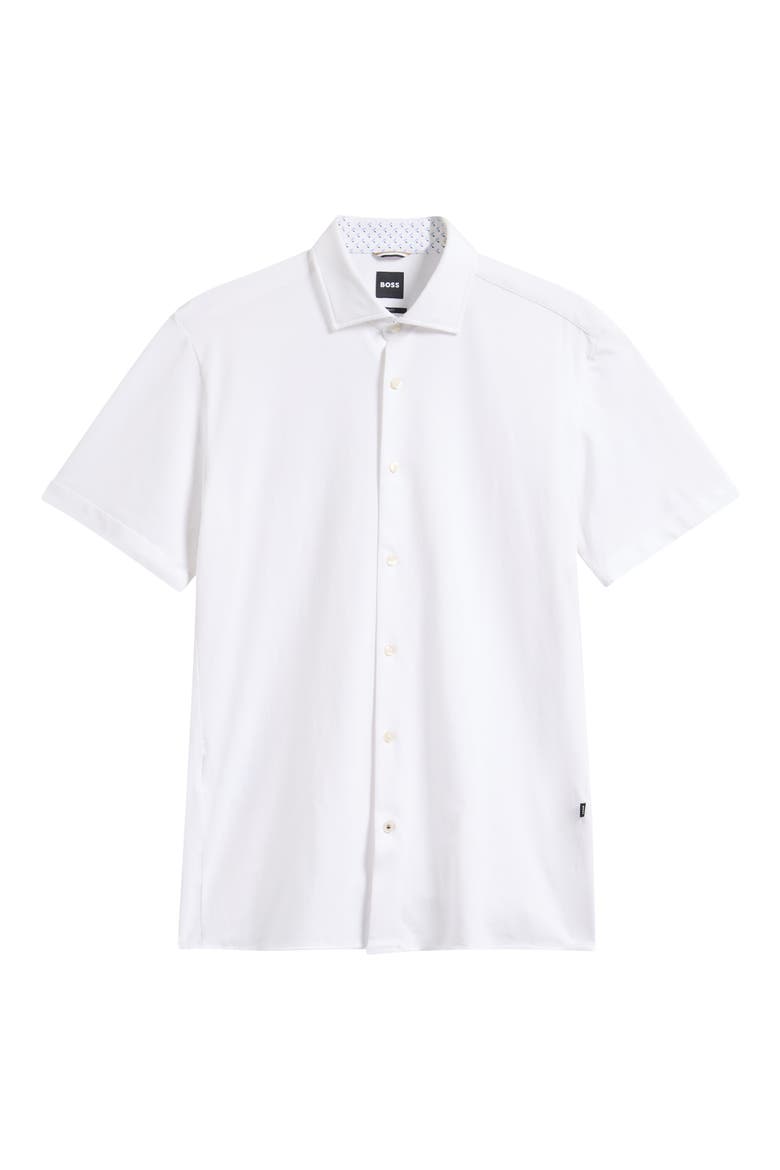 Roan Stretch Cotton Button-Up Shirt, Alternate, color, WHITE