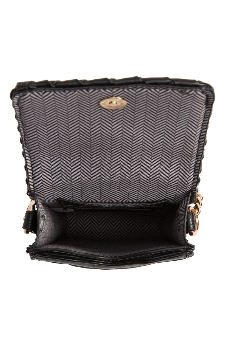 Mali + Lili Woven Vegan Leather Phone Crossbody Bag, Alternate, color,