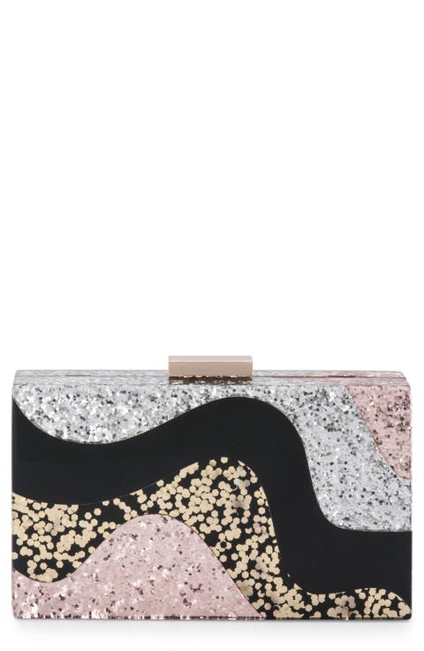 Paris Wavy Acrylic Frame Clutch