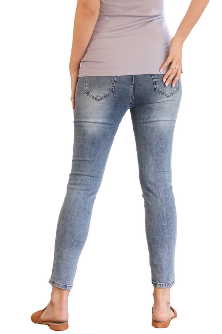 Maternity Crop Skinny Jeans, Alternate, color, LIGHT BLUE