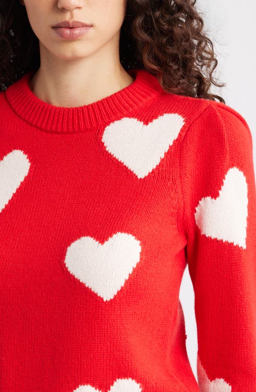 Caslonr Caslon(r) Intarsia Heart Sweater In Red