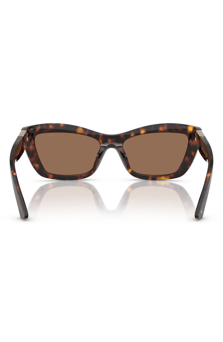 Jimmy Choo 54mm Cat Eye Sunglasses, Alternate, color, Havana