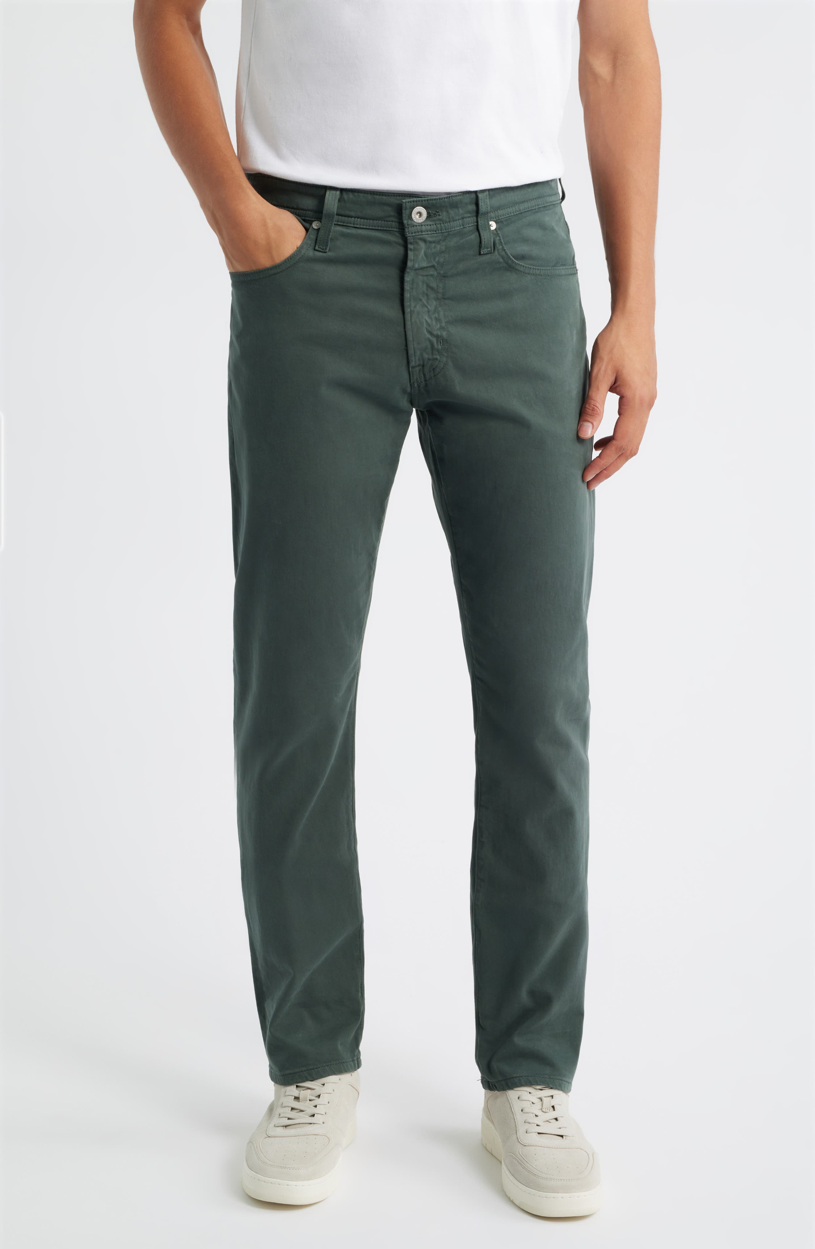 AG Everett Stretch Sateen Slim Straight Pants