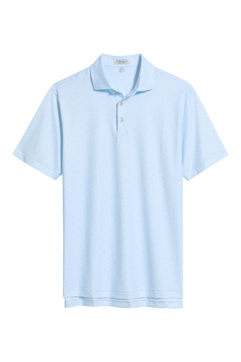 Rivington Microprint Summer Comfort Performance Jersey Polo, Alternate, color, PALE BLUE