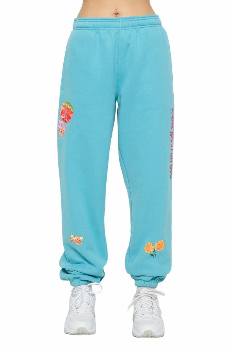 Samii Ryan | Happiness Looks Good Sweatpants , Blue , Large , 4, Alternate, color, Blue