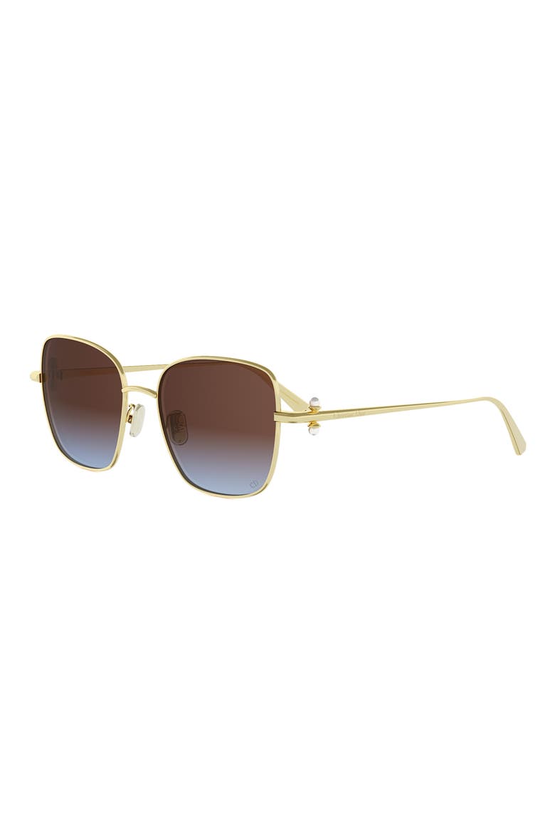 'DiorTribales S1U 55mm Square Sunglasses, Alternate, color, SHINY GOLD DH / BORDEAUX