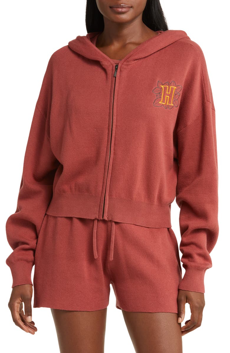 HONOR THE GIFT Jacquard Zip-Up Cotton Hoodie, Alternate, color, 