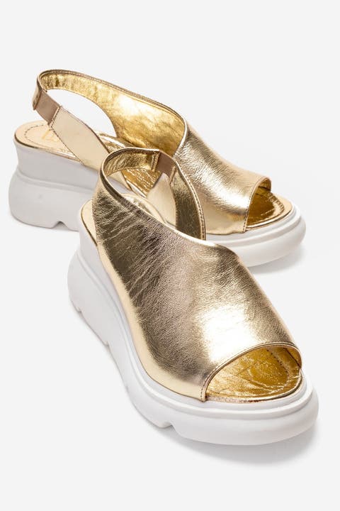 Agusto Leather Platform Sandal